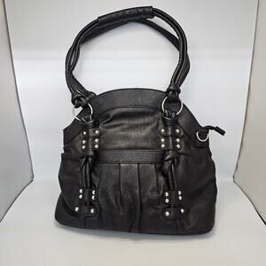 EPIPHANIE Lola Black Faux Leather Camera Bag Purse Tote - NO INSERTS INCLUDED